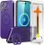 Designed for iPhone 15 Pro Max Case (Only) with Camera Cover [Compatible with MagSafe] – Tempered Glass Screen Protector [GlasTR EZ FIT] Purple